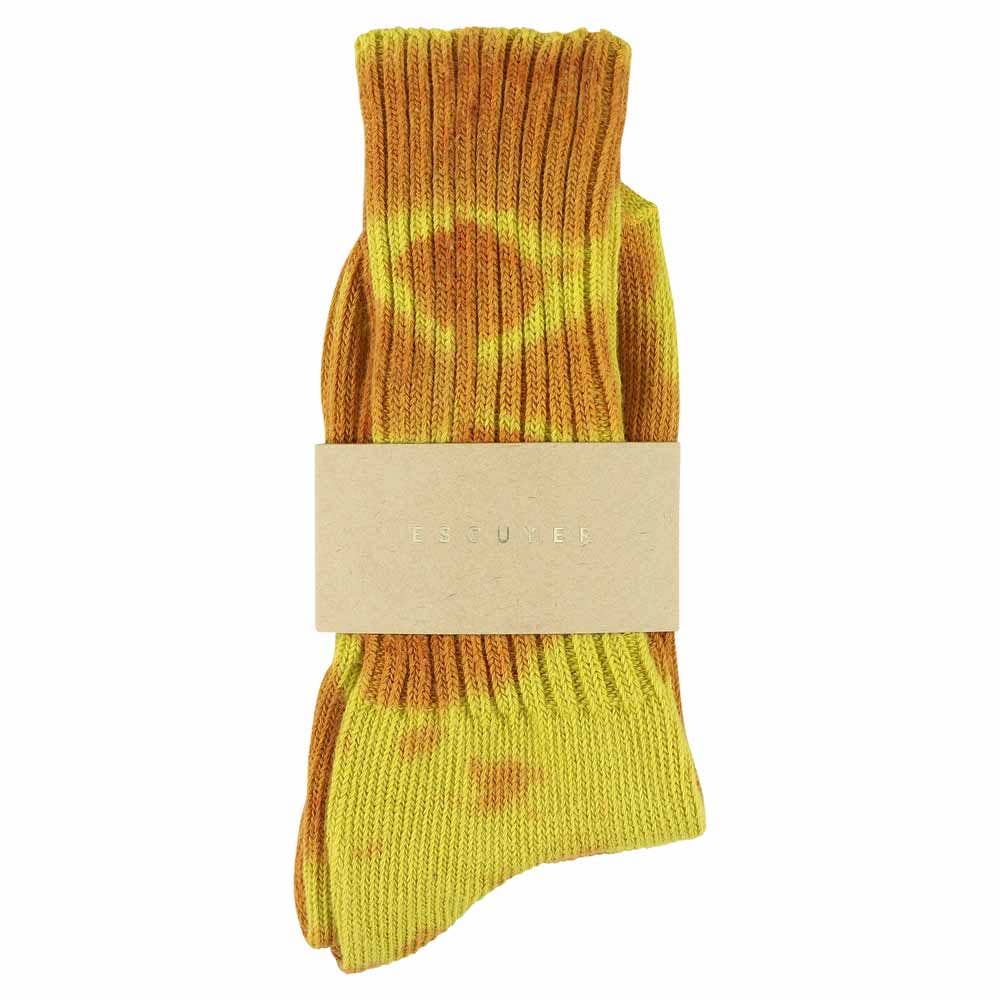 Women's Tie Dye Socks | Rust & Yellow