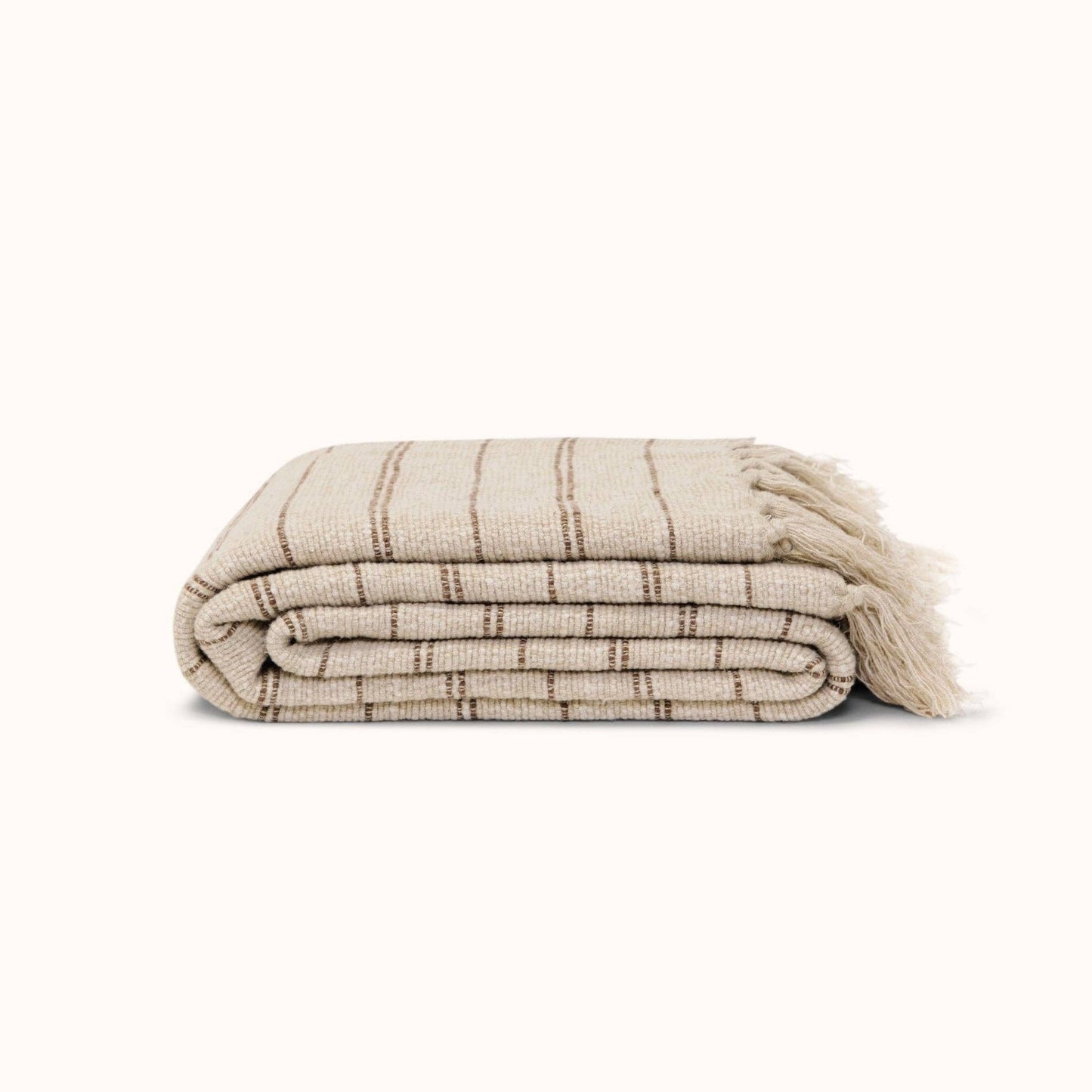 Pia Blanket | Tan & Chestnut