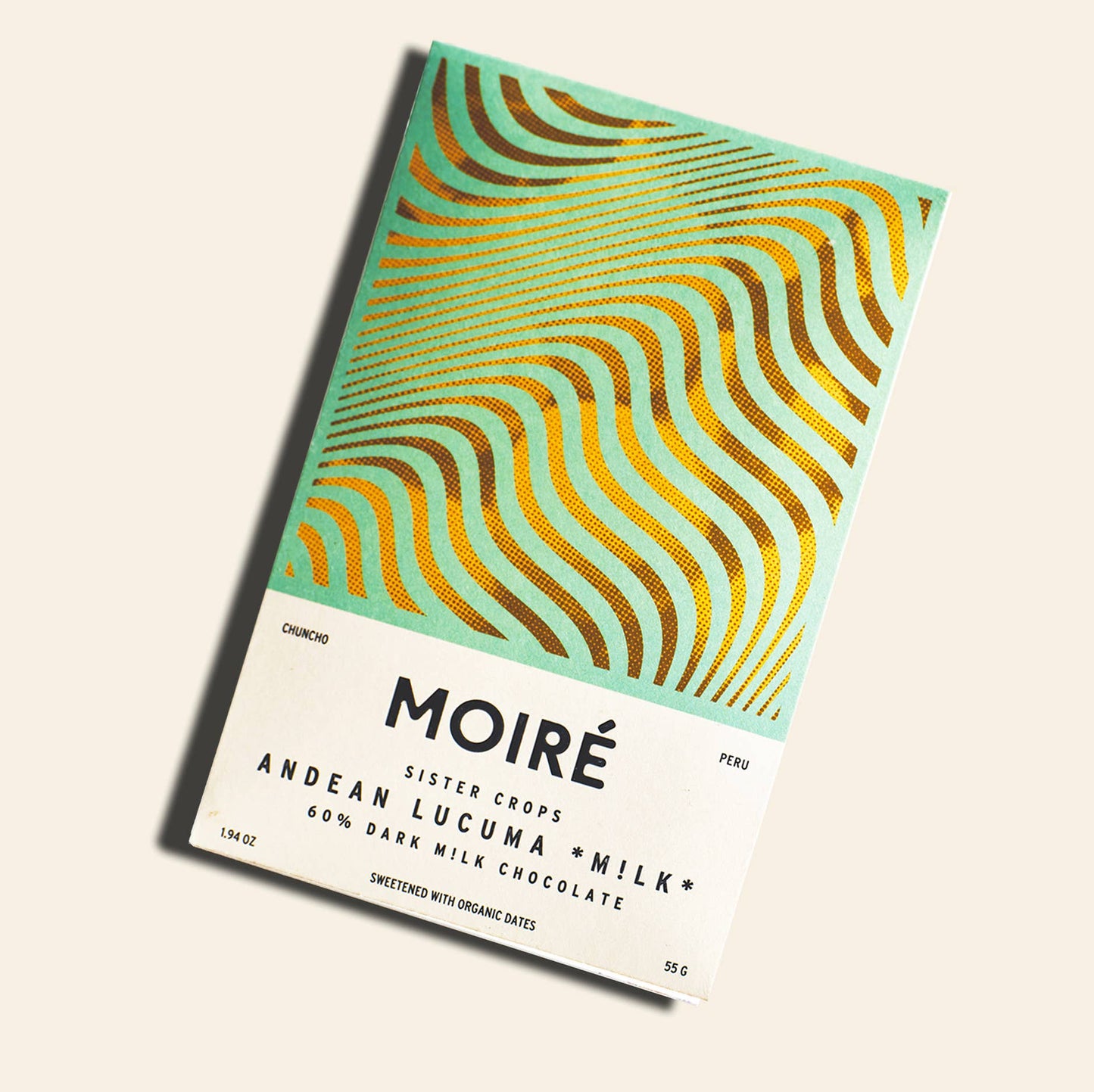 Moire Chocolate Bar - 60% Dark Vegan Milk Chocolate