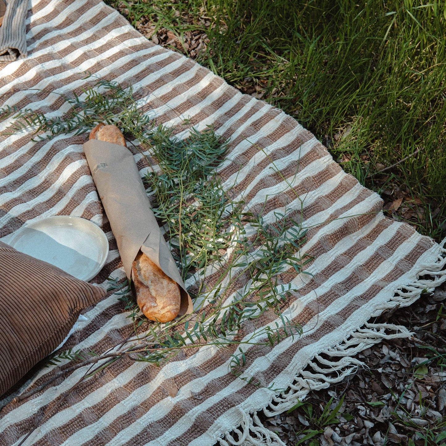 Ramona Blanket | Brown Stripe