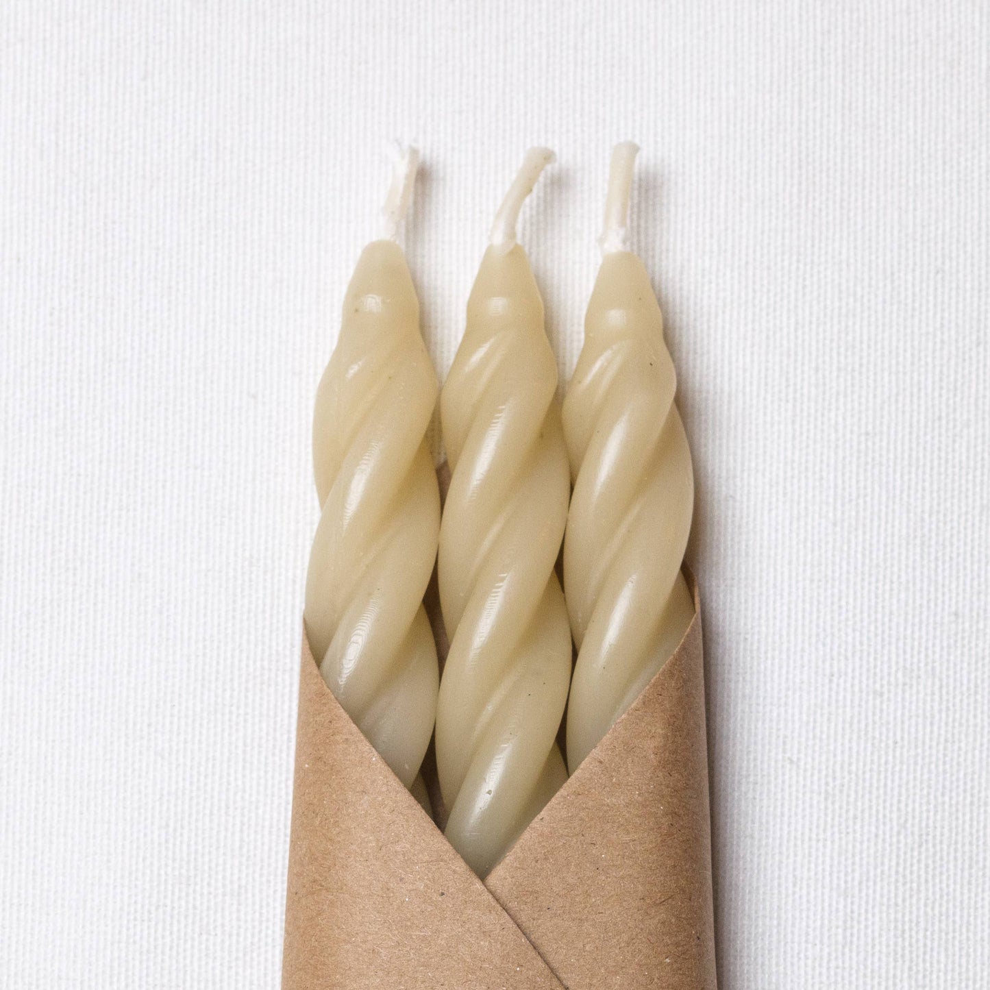 Spiral Beeswax Candles | Sand