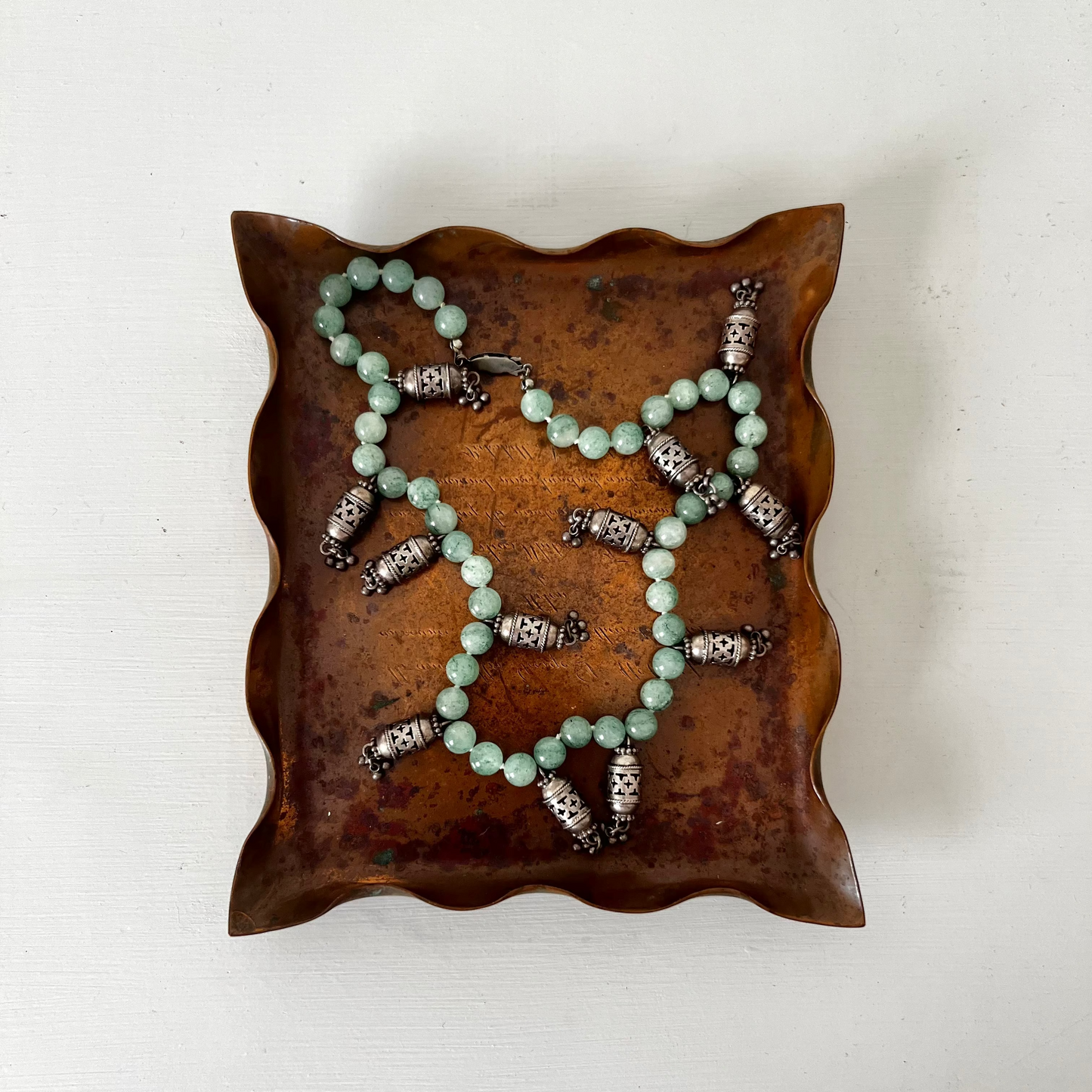 Vintage Copper Plate Tray