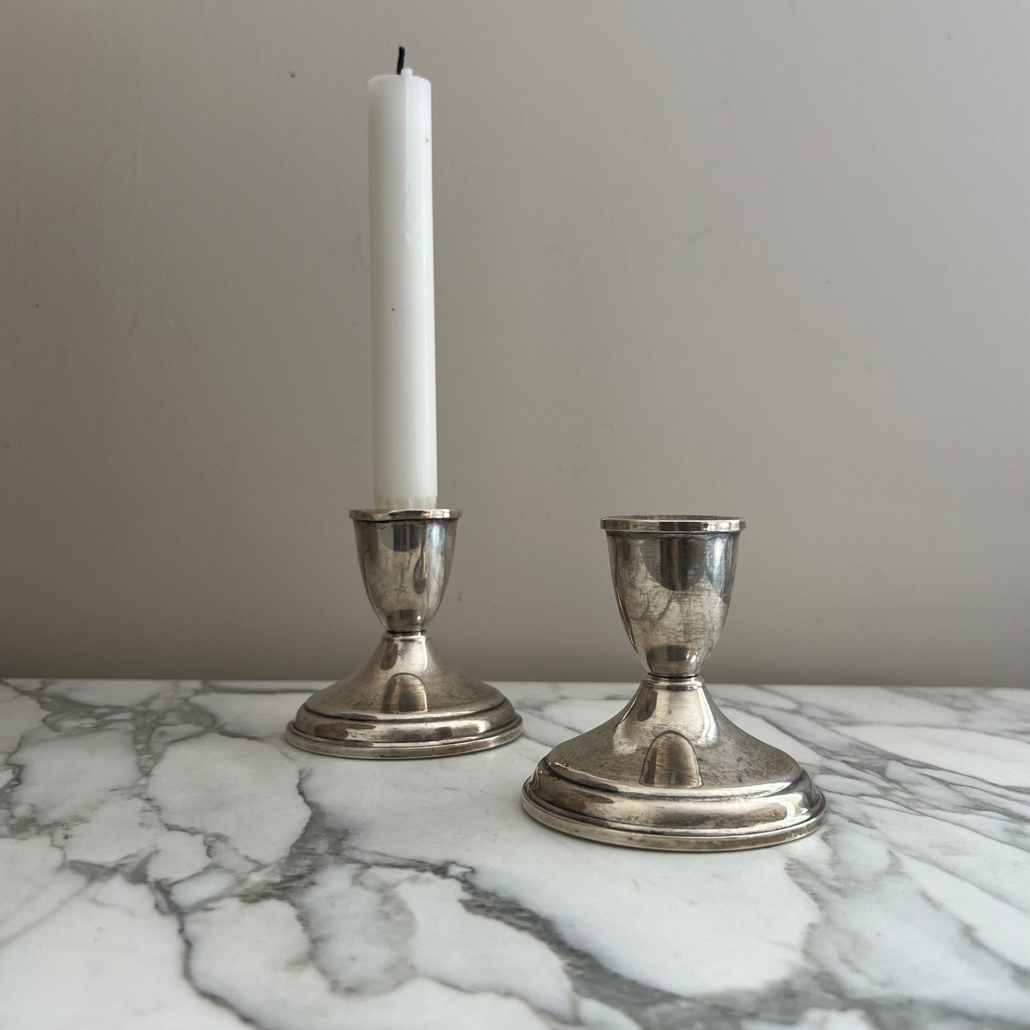 Vintage Duchin Silver Candle Holders