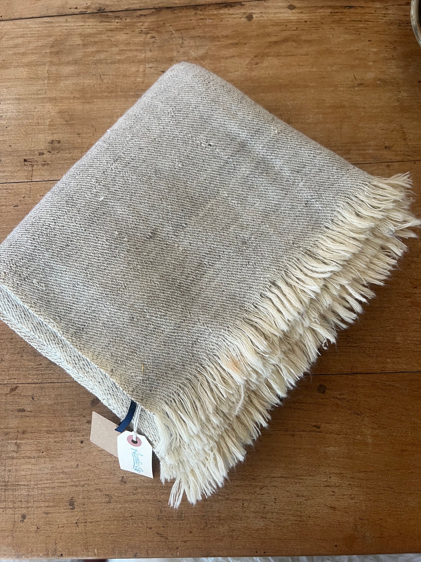 Grey Twill Throw Blanket