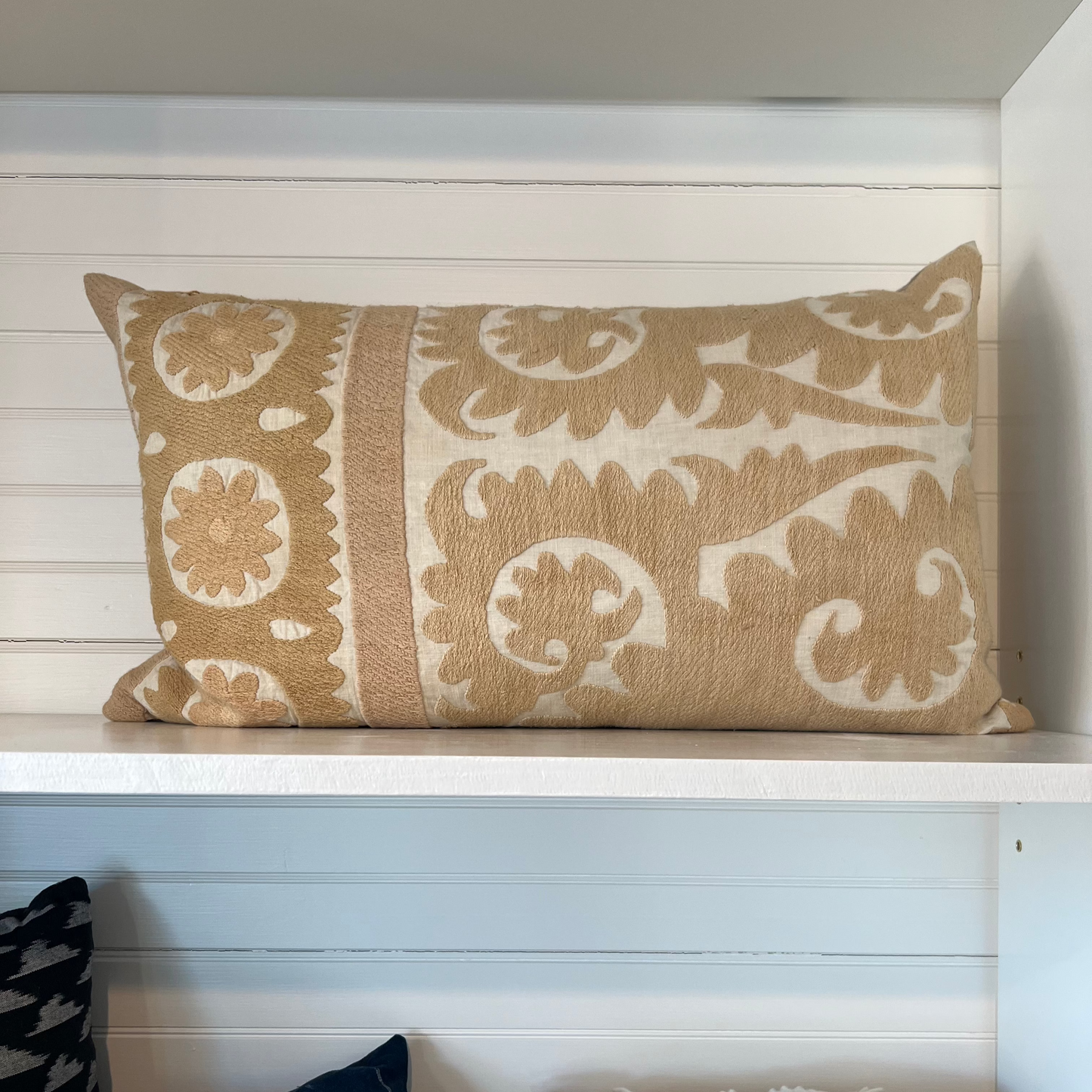 Pale Yellow Suzani Pillow