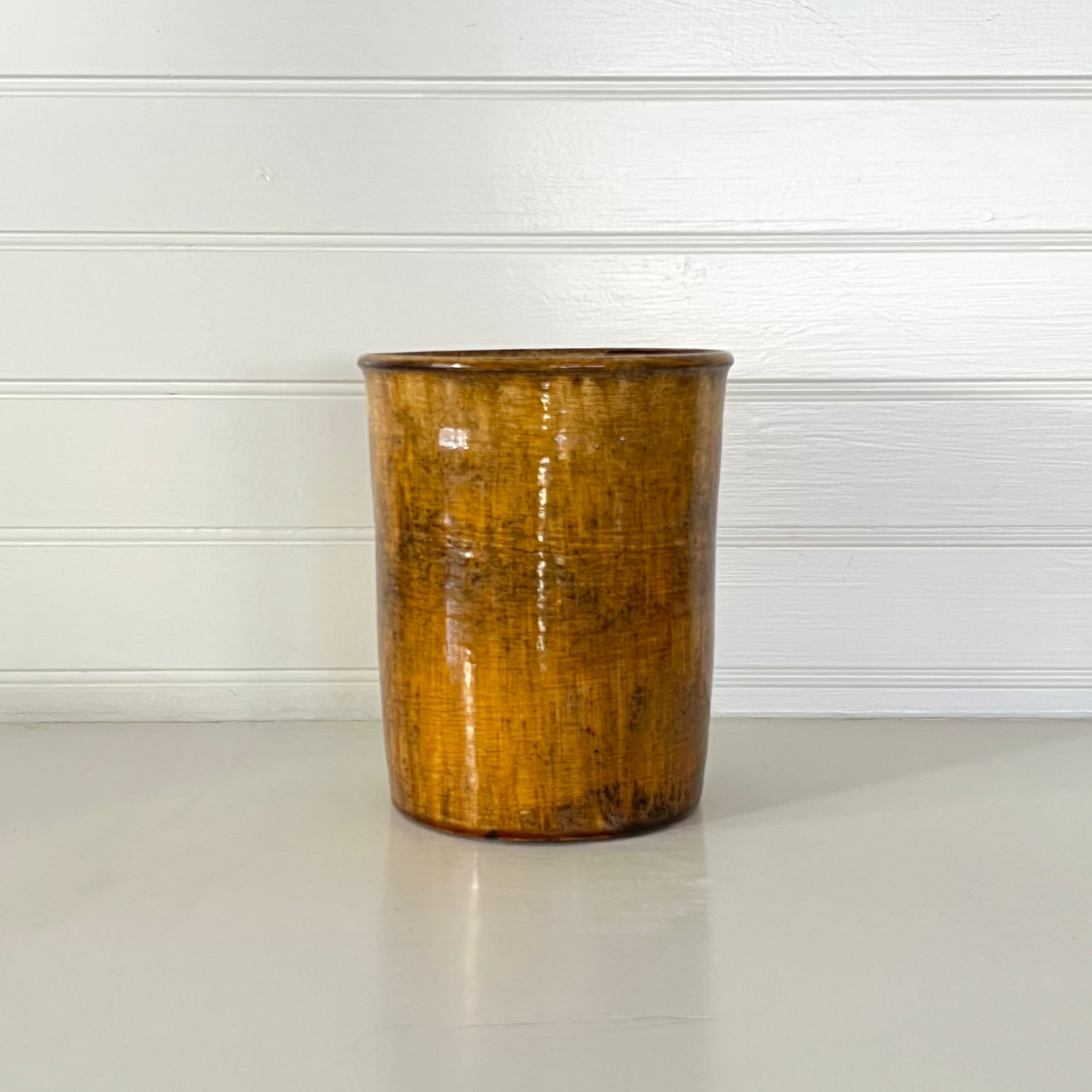 Vintage Mustard Pottery Crock