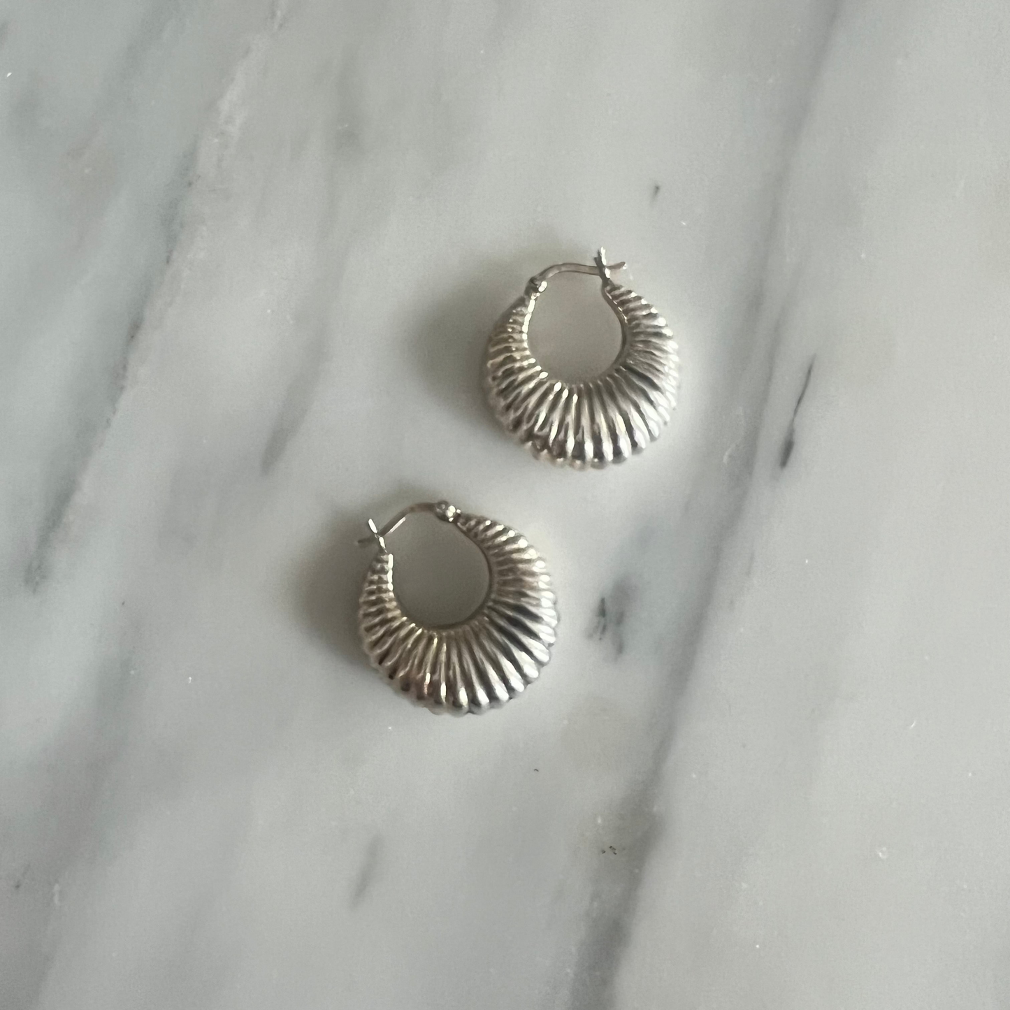 Vintage Sterling Hoop Earrings
