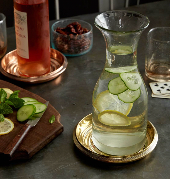 Brass Coin-Edged Bottle Coaster