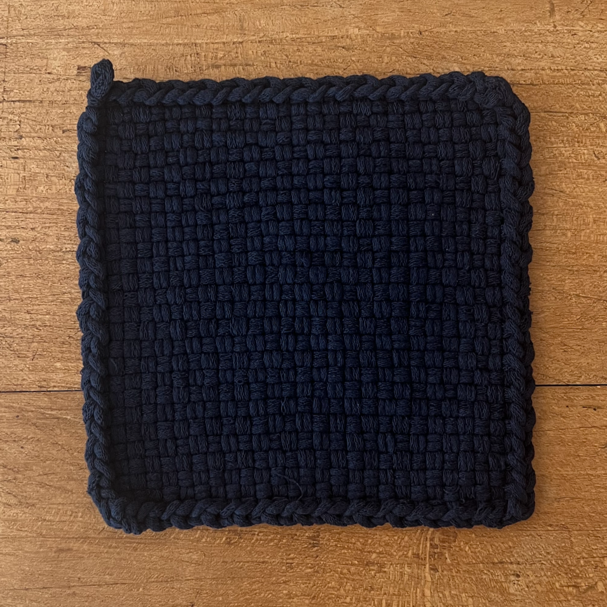 Solid Woven Trivet/ Potholder - Navy