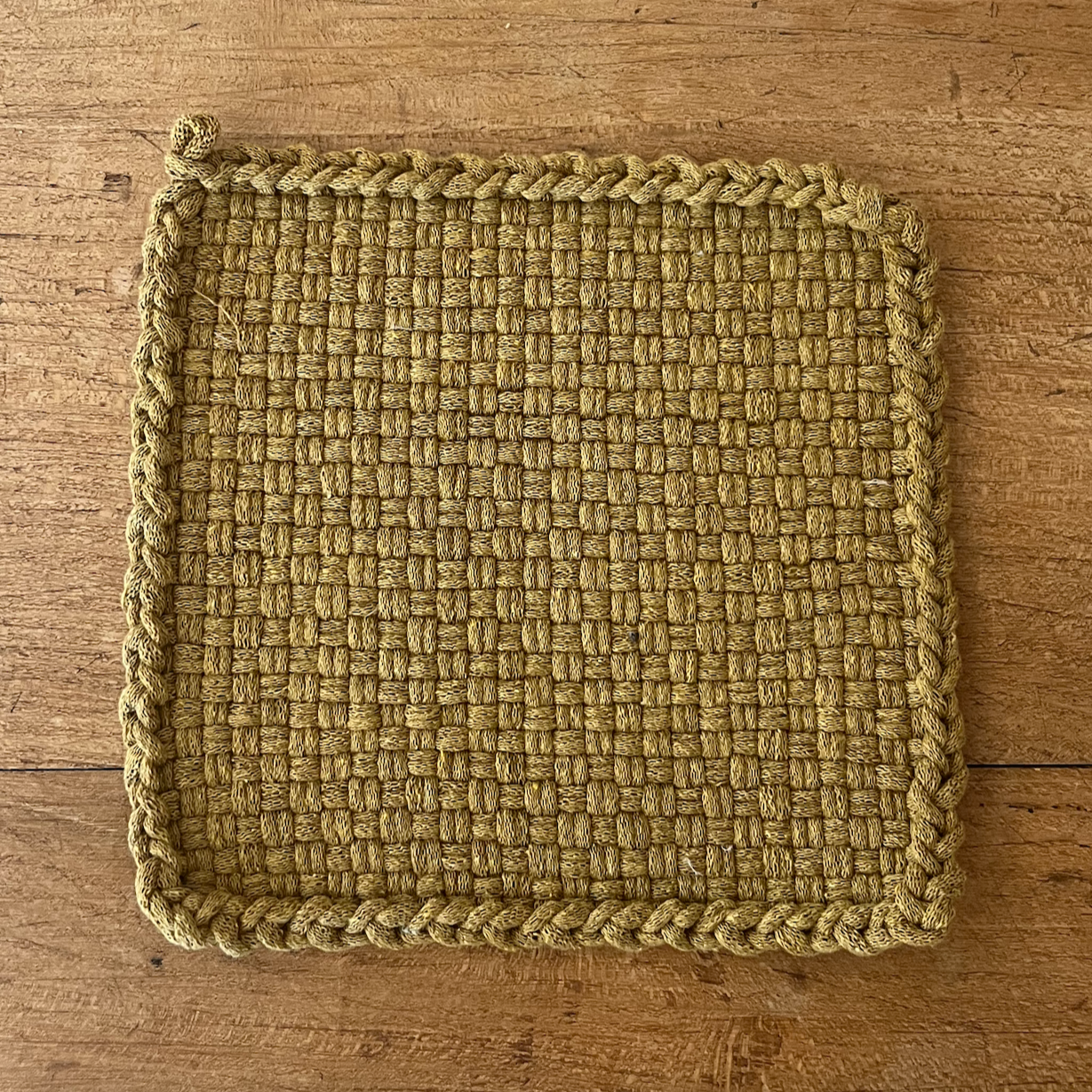 Solid Woven Trivet/ Potholder - Dijon