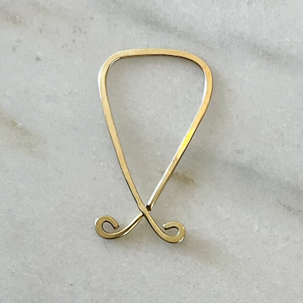 Sculptural Brass Book Jewelry