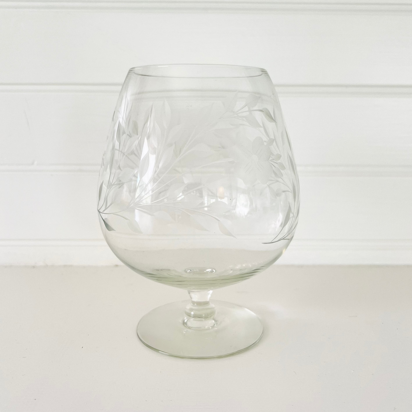 Antique Etched Snifter