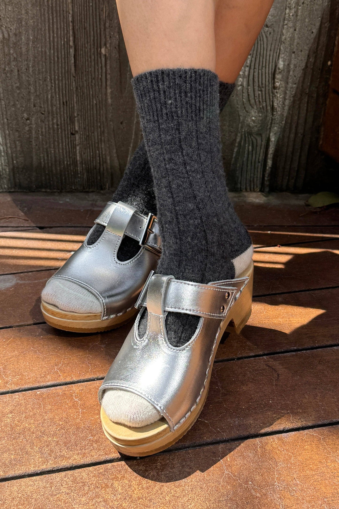 Classic Cashmere Socks | Charcoal Melange