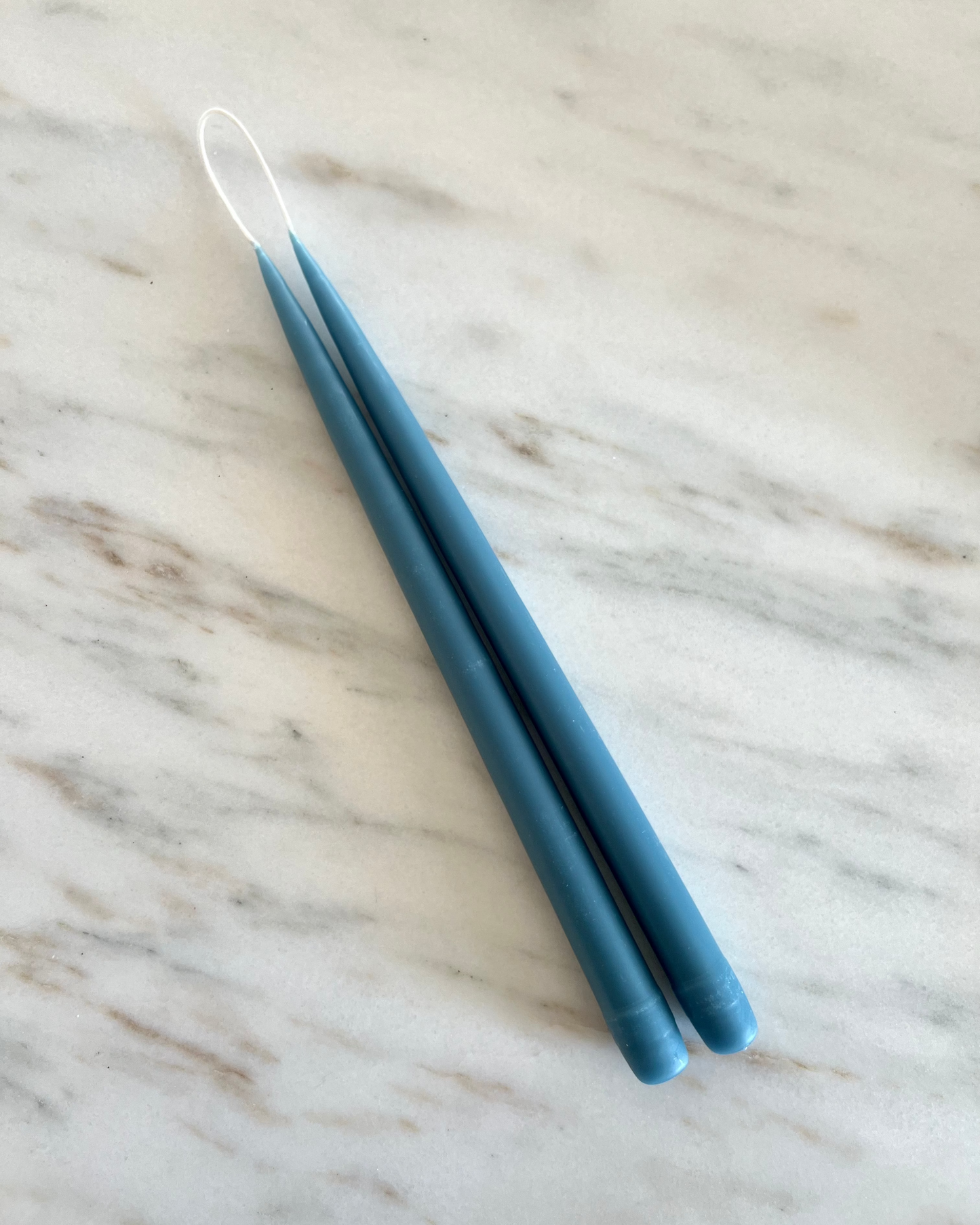 Hand Dipped Beeswax Tapers | Colonial Blue