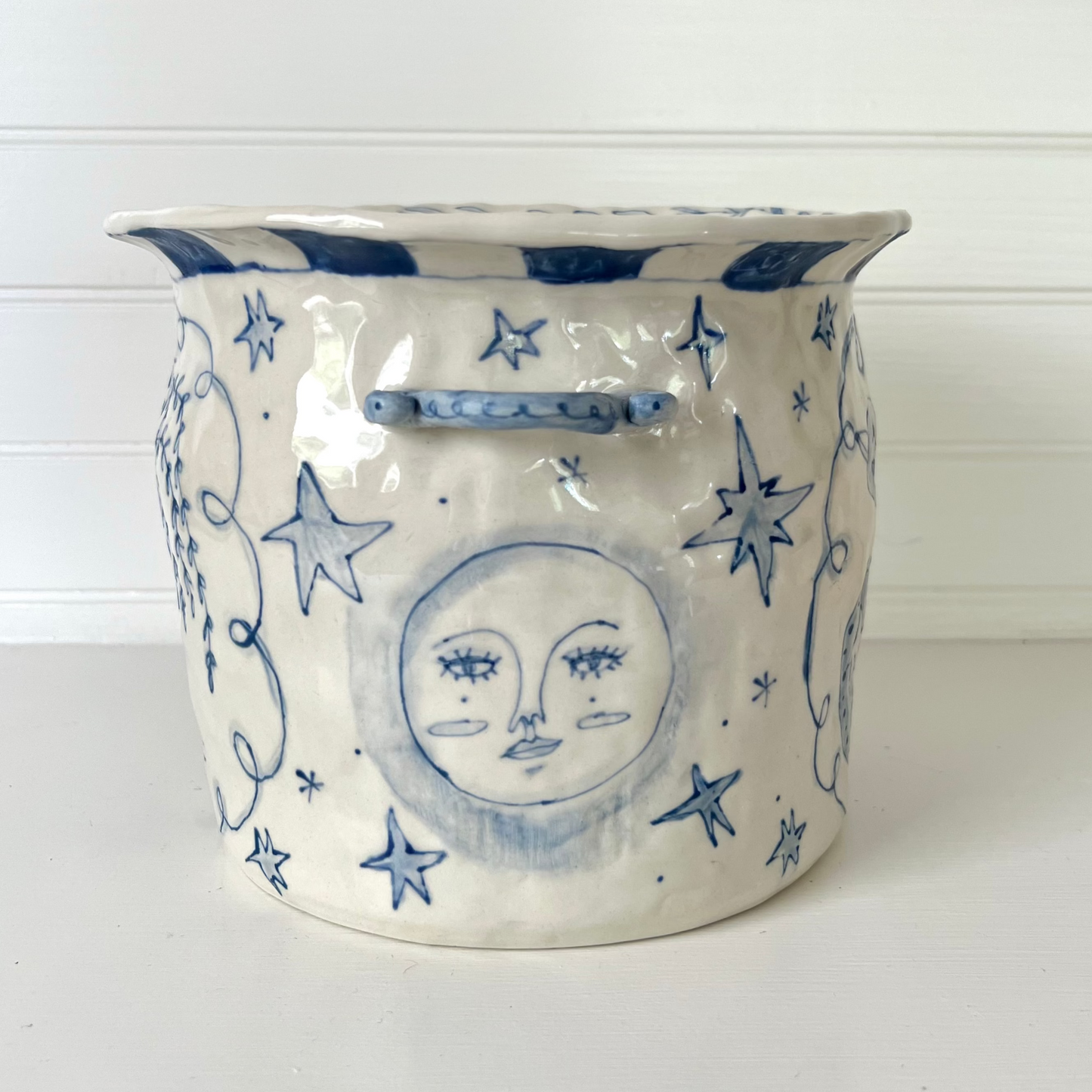 Hand painted Crock by Mosco Studios | Willow & Celestial