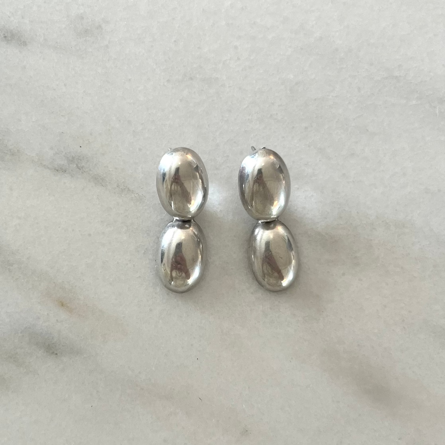 Vintage Double Drop Sterling Earring