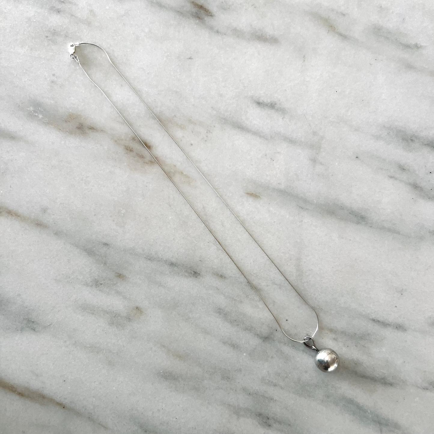 Vintage Sterling Silver Sphere Necklace