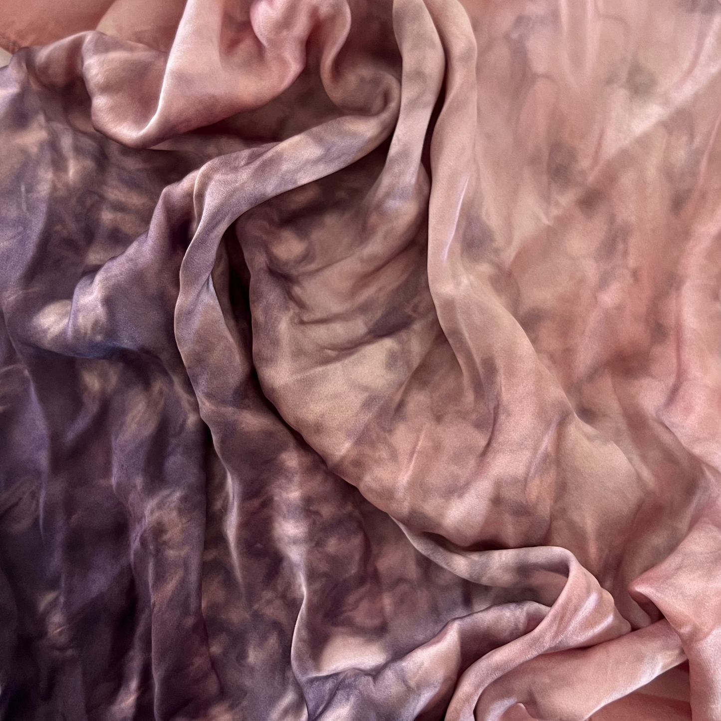 Hand Dyed Silk Scarf | Rose & Plum