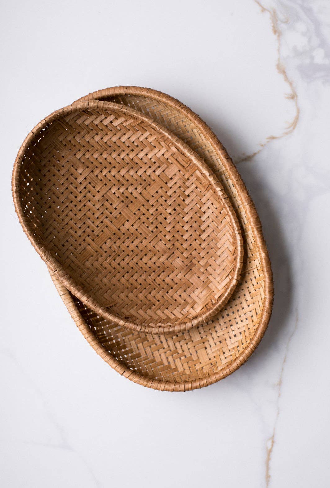 Smoked Bamboo Woven Tray | Small