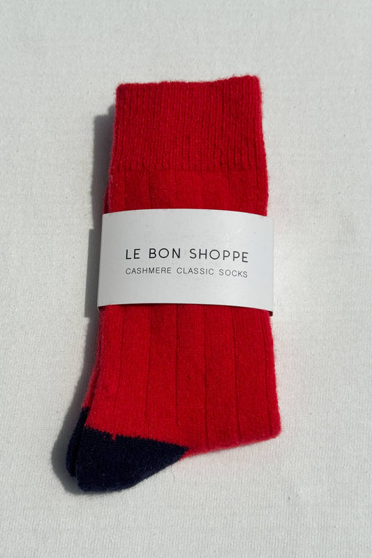 Classic Cashmere Socks | Poppy Red