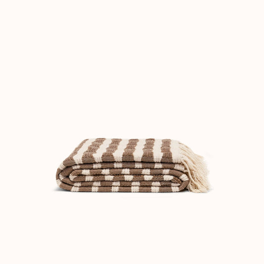 Ramona Blanket | Brown Stripe