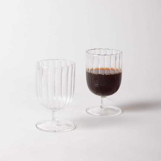 Ribbed Glass Stemware