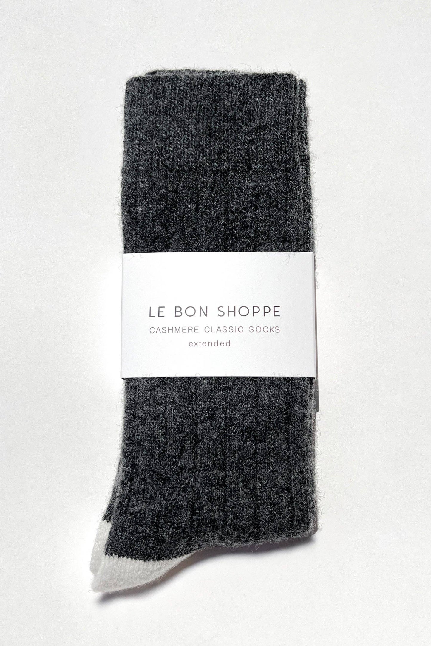 EXTENDED Cashmere Classic Socks | Charcoal Melange