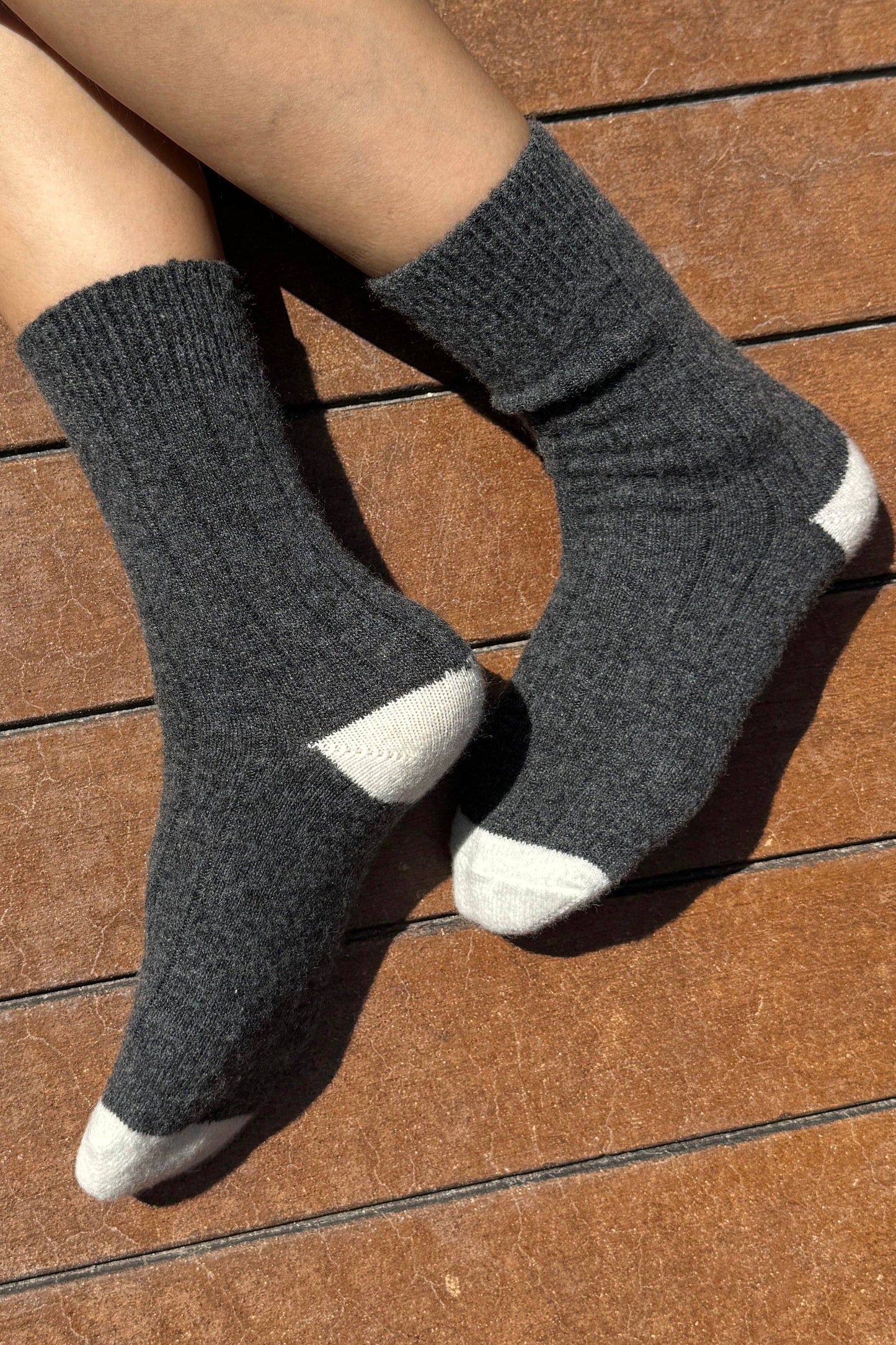 Classic Cashmere Socks | Charcoal Melange