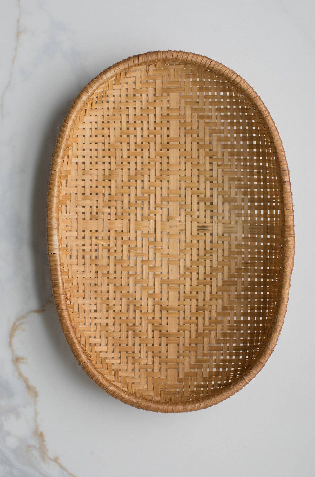 Smoked Bamboo Woven Tray | Medium