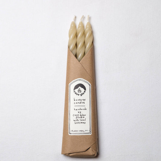 Spiral Beeswax Candles | Sand