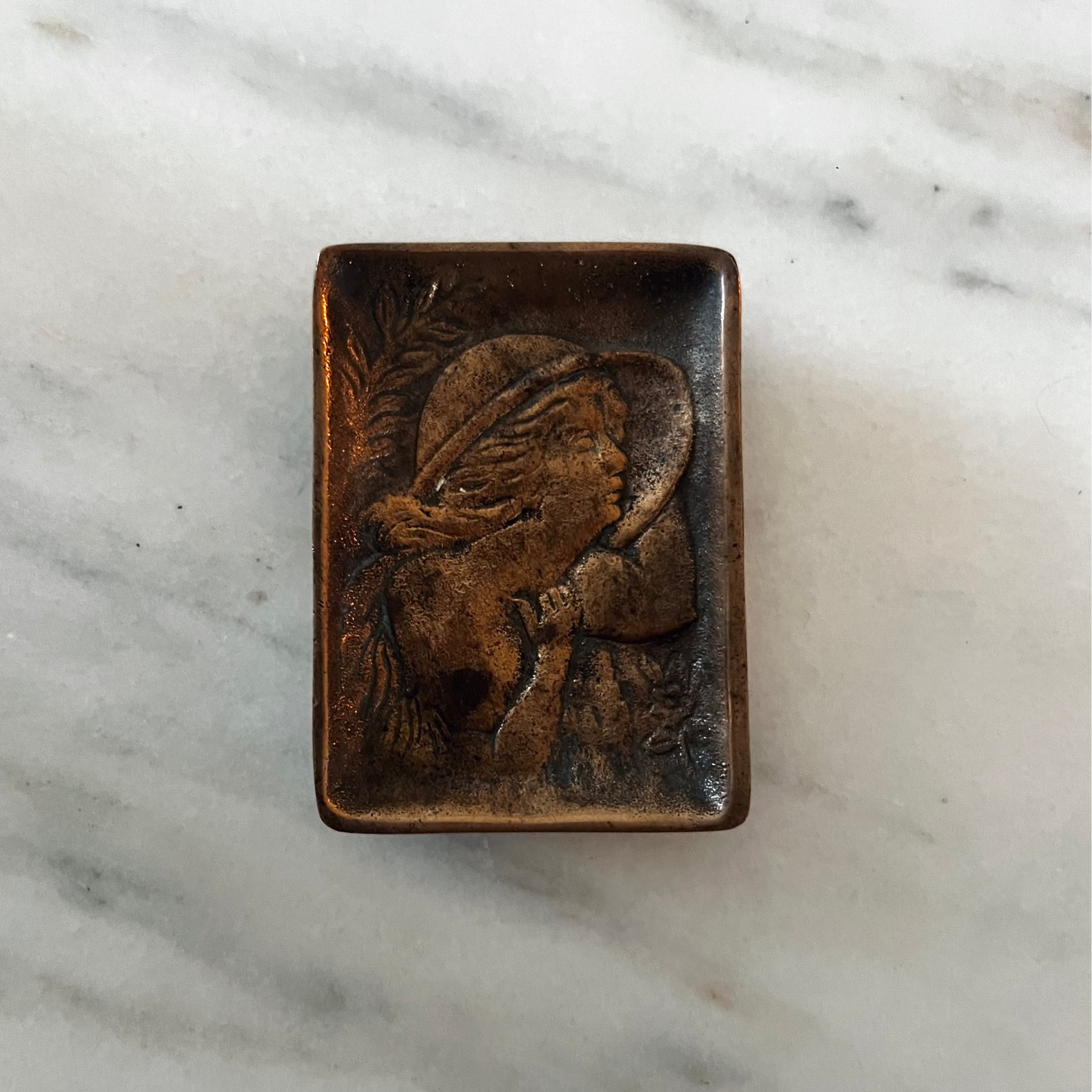 Antique Bronze Art Nouveau Dish