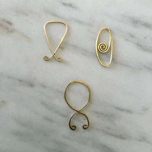 Sculptural Brass Book Jewelry