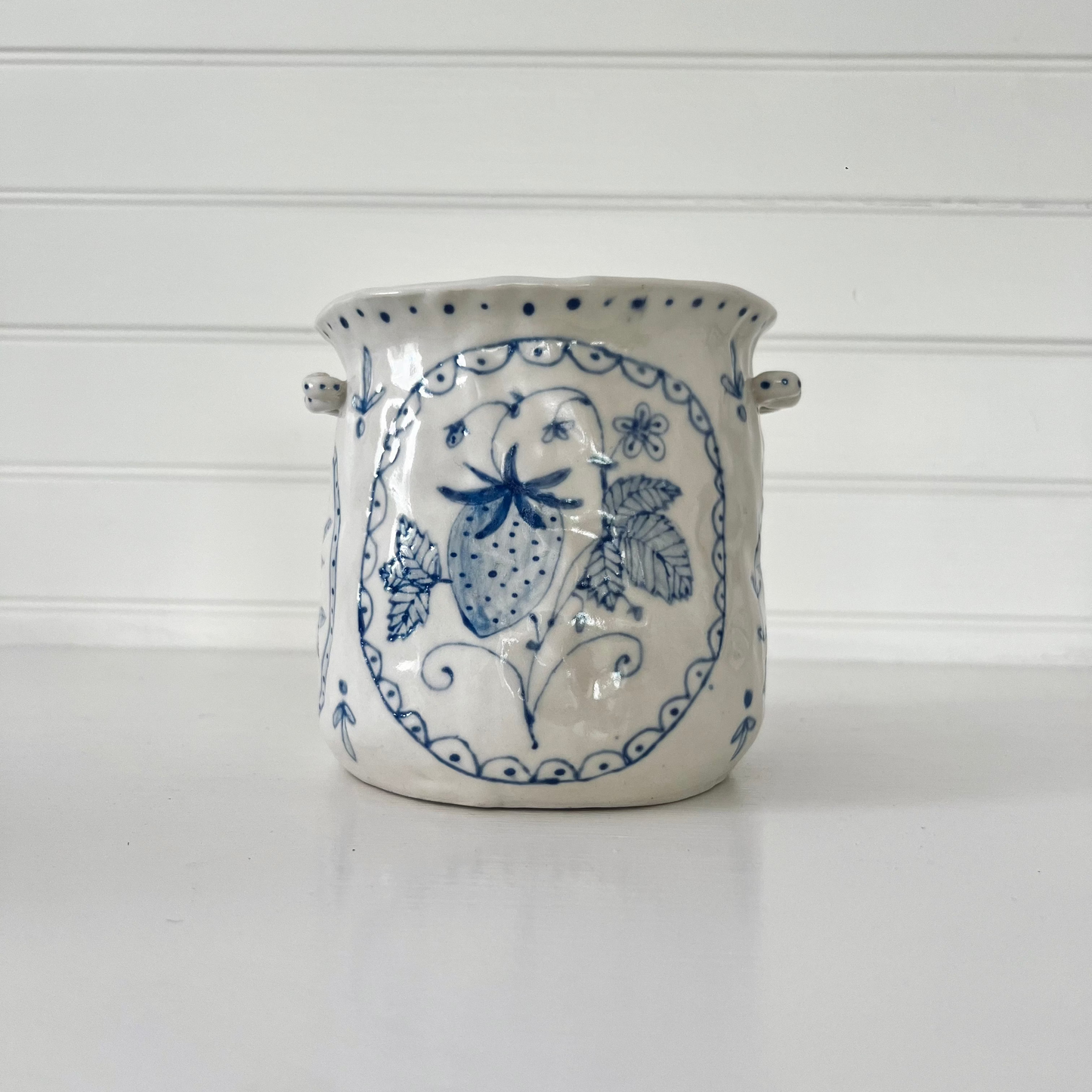 Hand painted Mini Crock by Mosco Studios