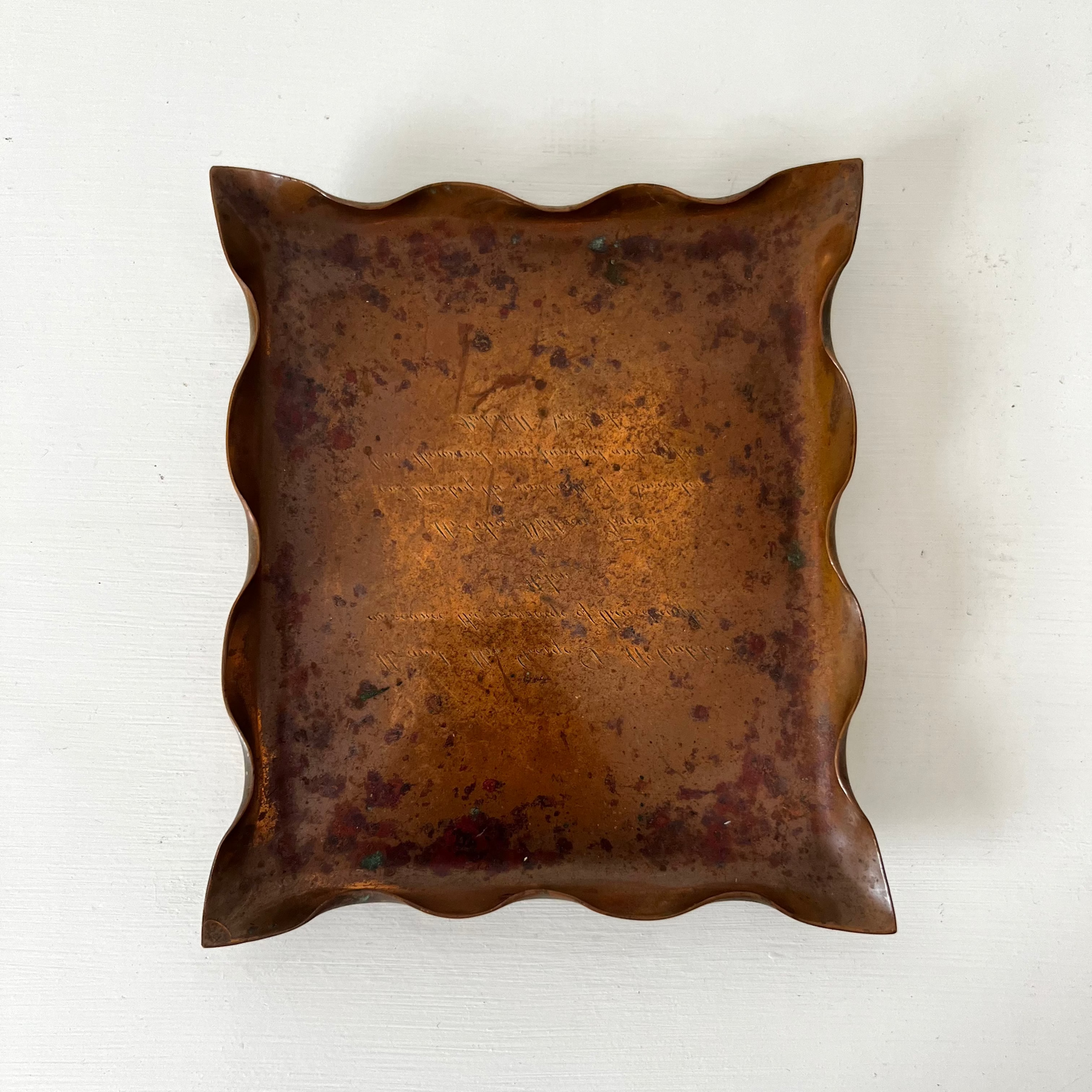 Vintage Copper Plate Tray
