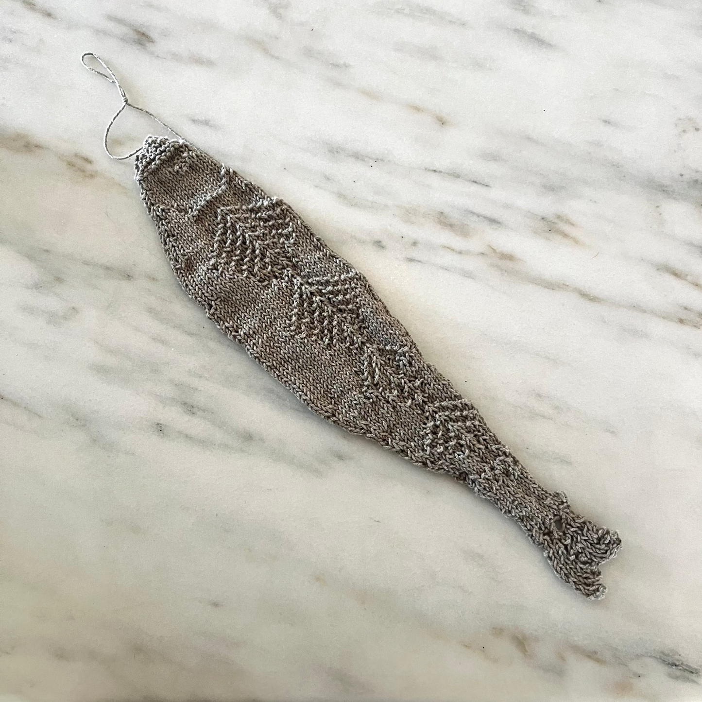 Knitted Herring Washcloth