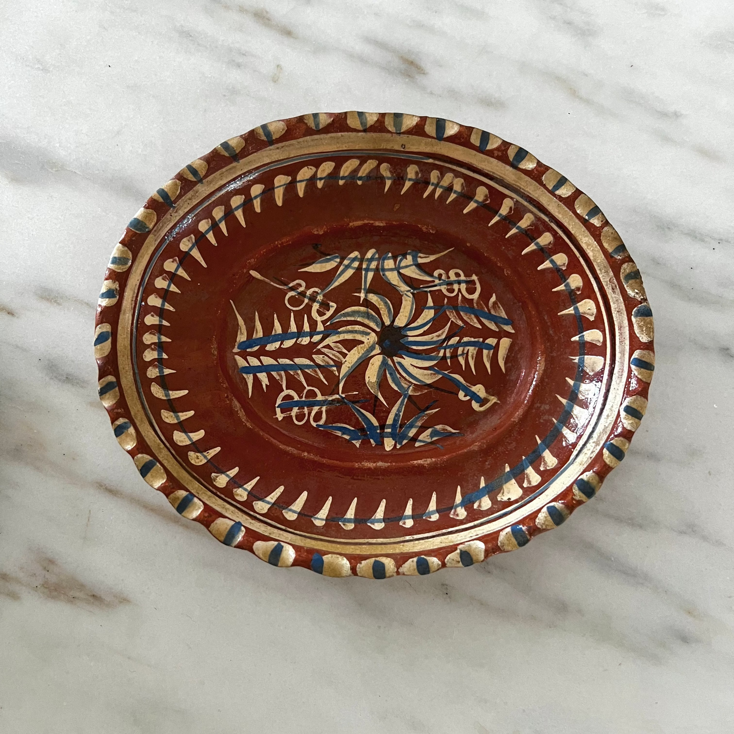 Vintage Mexican Redware Dish