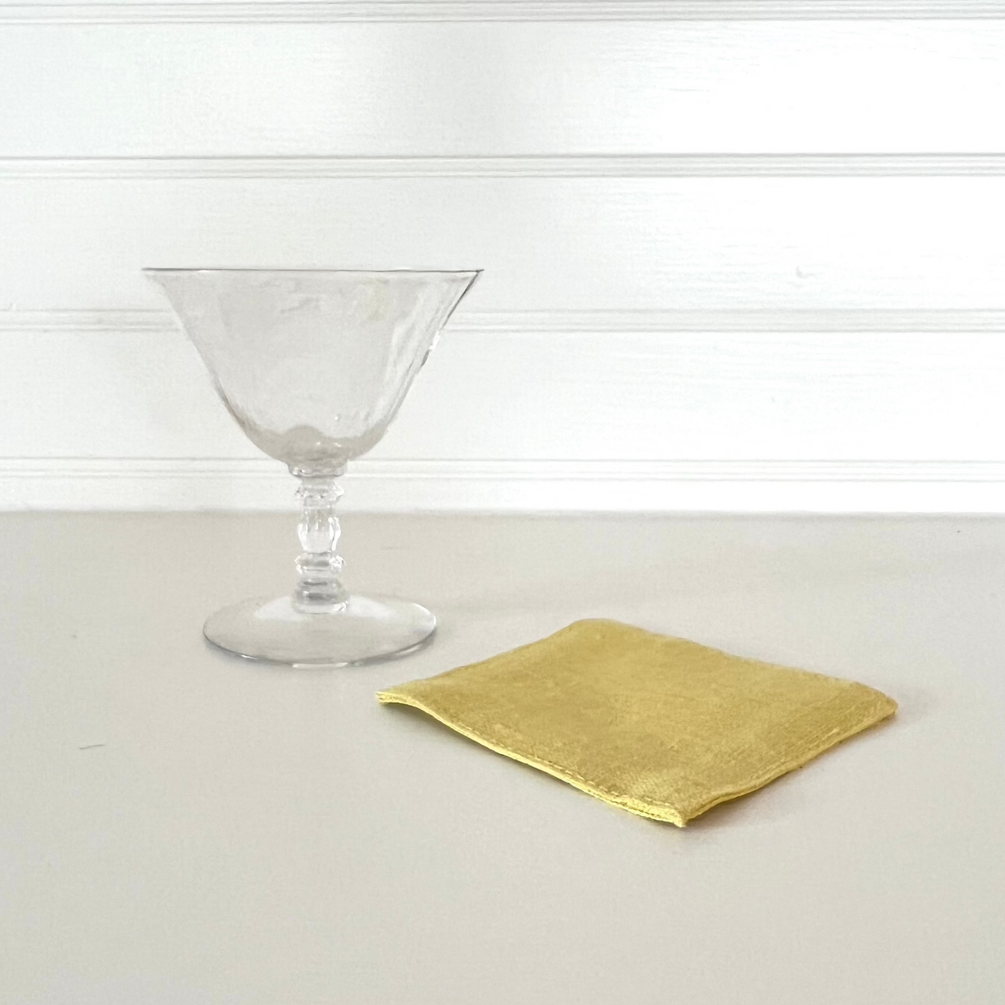 Vintage Optic Glass Coupe Set