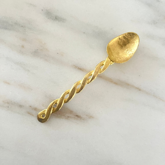 Brass Twist Teaspoons