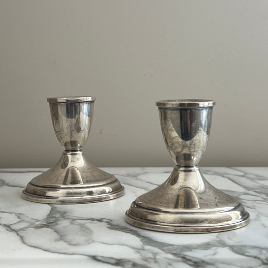 Vintage Duchin Silver Candle Holders