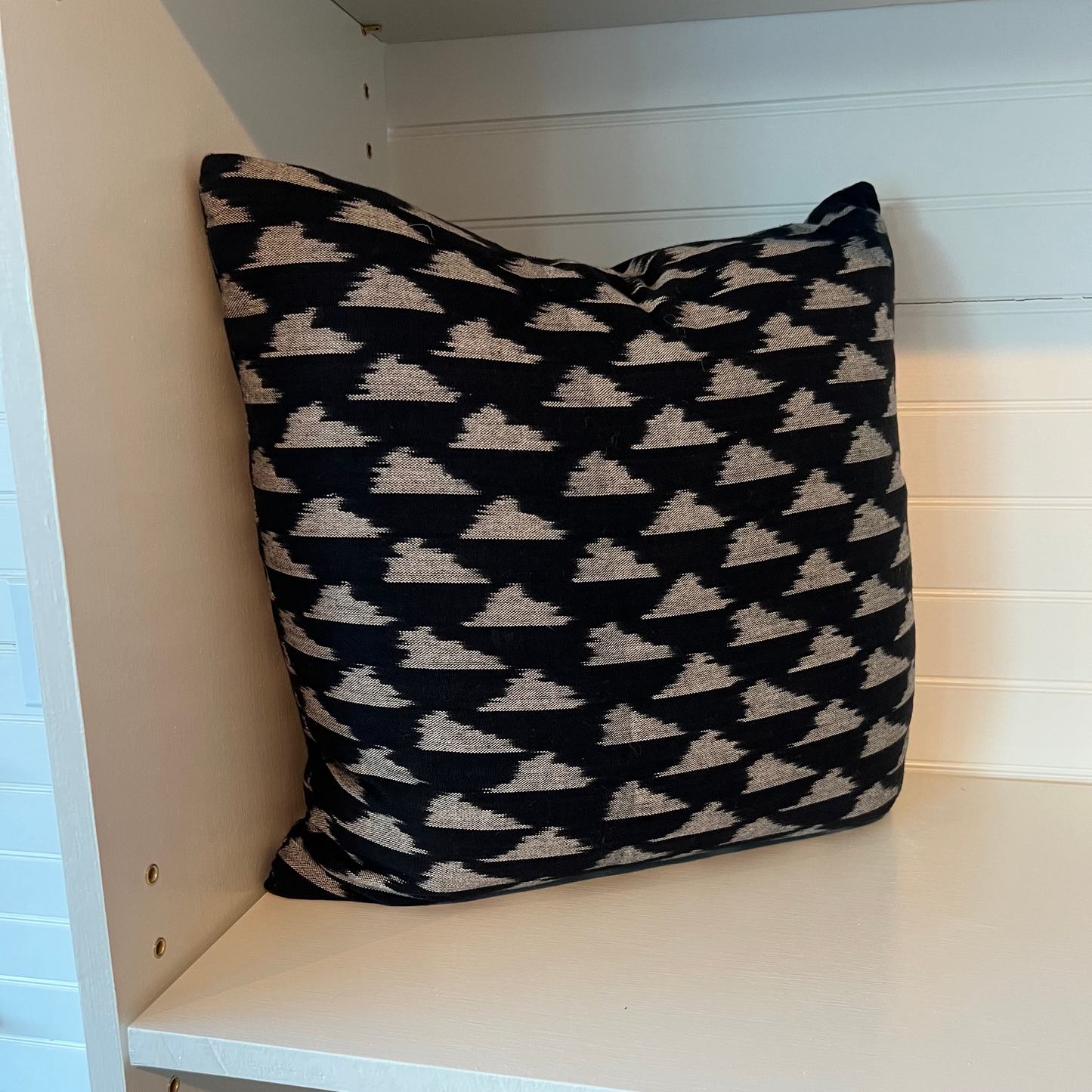 Indigo Woven Cloud Fabric Pillow