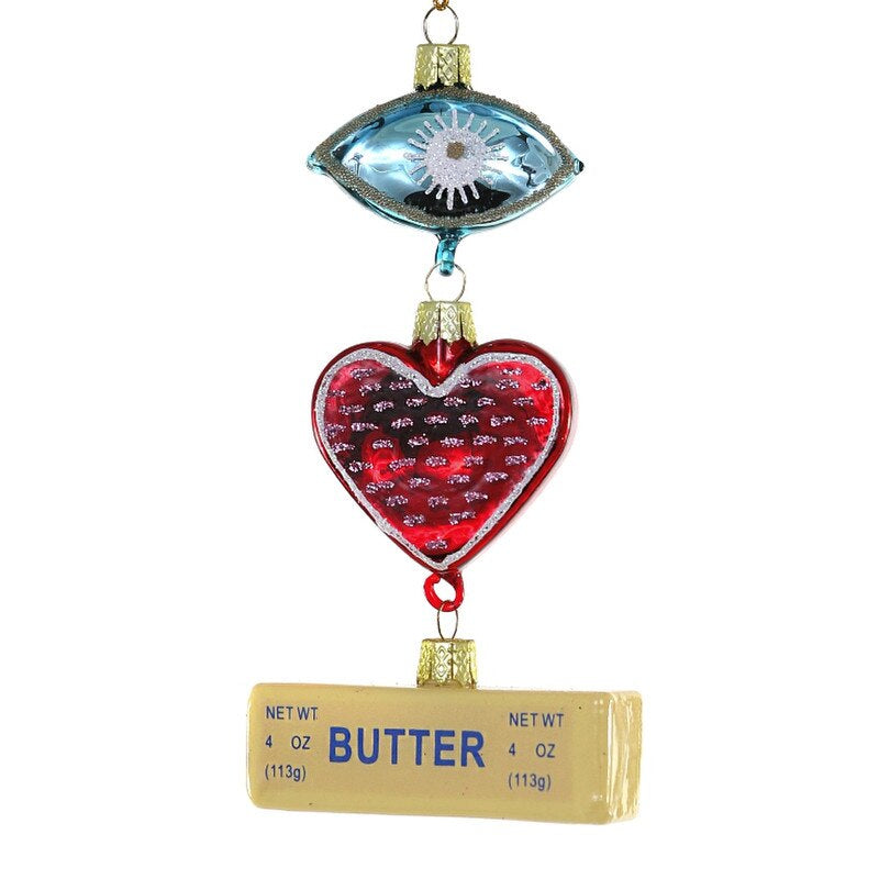 I heart BUTTER Ornament