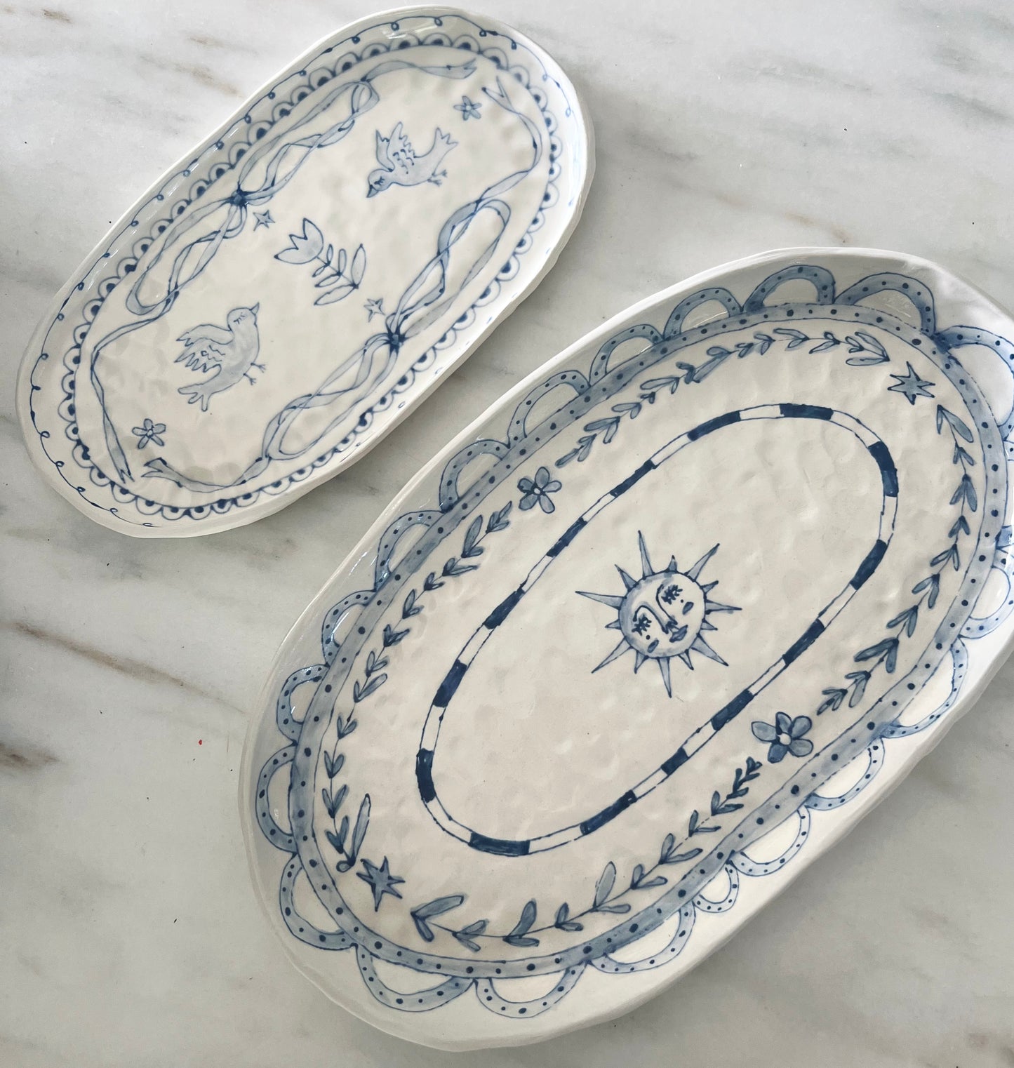 Hand Painted Oval Platters | Mosco Studios