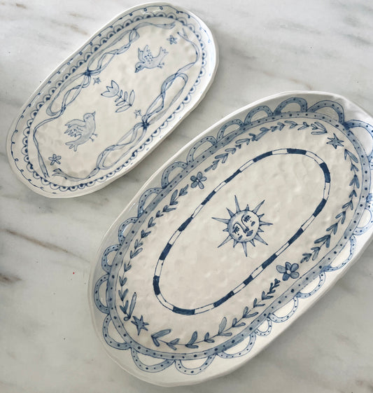 Hand Painted Oval Platters | Mosco Studios