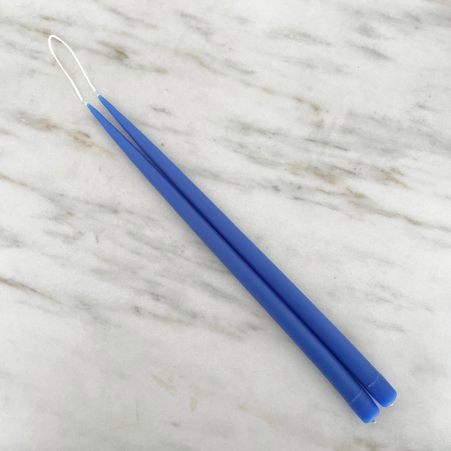 17" Hand Dipped Beeswax Tapers | Periwinkle Blue