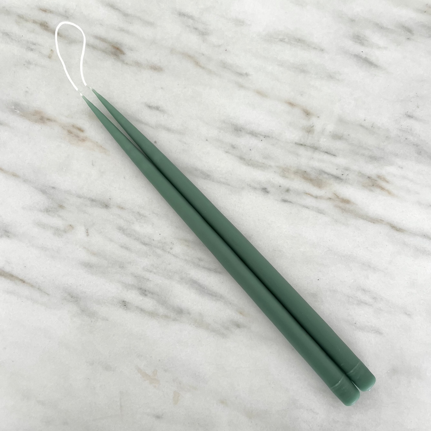 17" Hand Dipped Beeswax Tapers | Sage Green