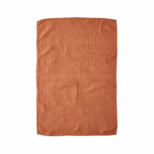 Linen Tea Towel | Gable Stripe - Earth