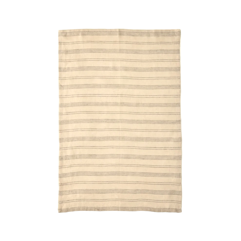 Linen Tea Towel | Saville Stripe- Dune