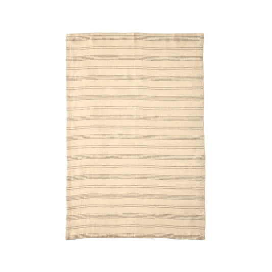 Linen Tea Towel | Saville Stripe- Dune