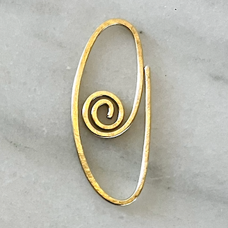 Sculptural Brass Book Jewelry