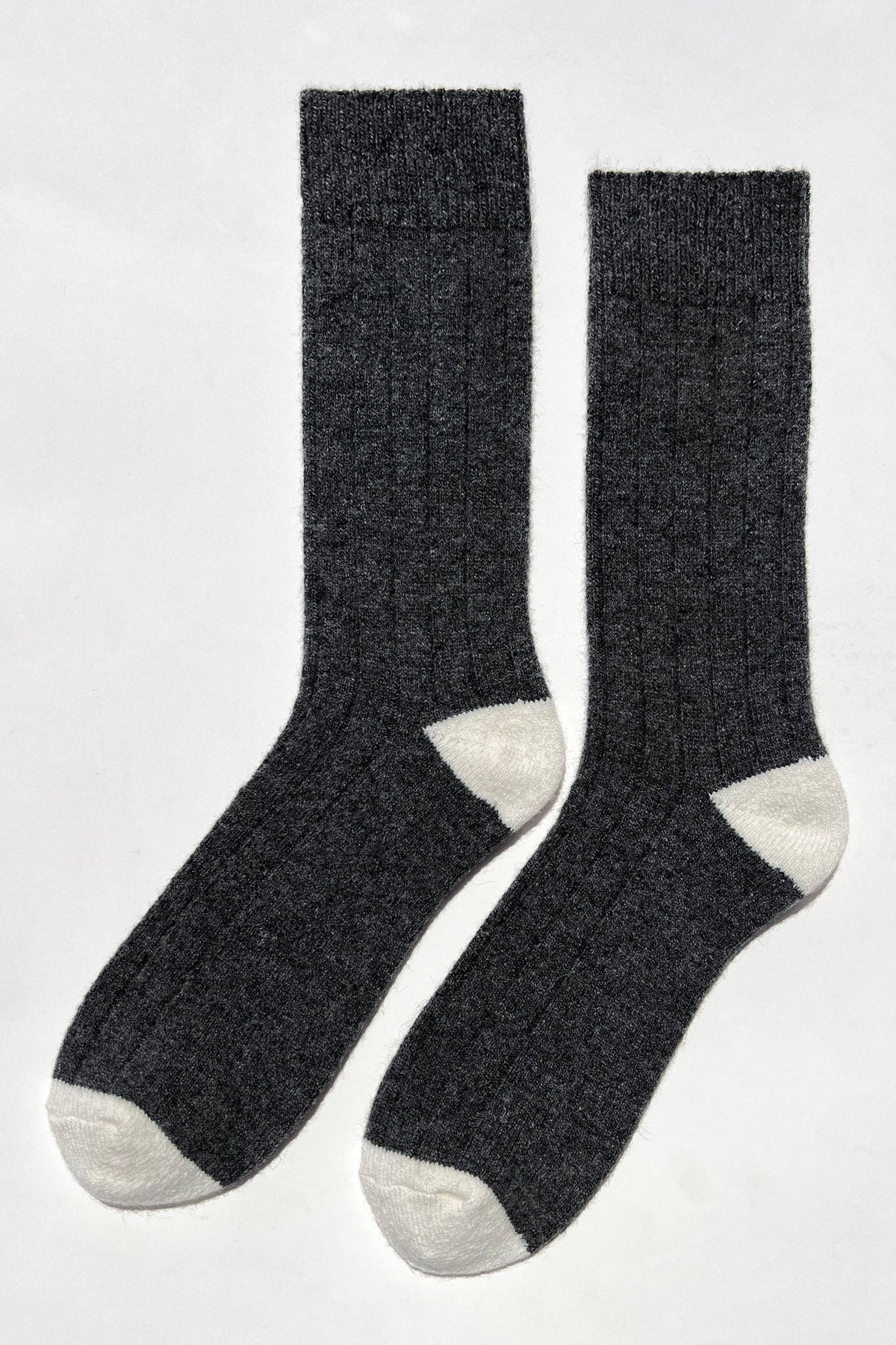 EXTENDED Cashmere Classic Socks | Charcoal Melange
